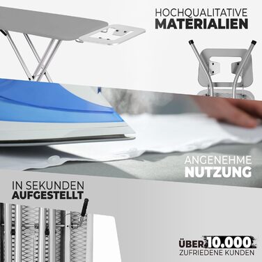 Прасувальна дошка STAHLMANN® 105x30 з неслизькими ніжками – міцна та стійка – Made in EU