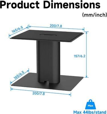Підставка для колонки Suptek, 2 шт., чорний колір, 20 x 16.5 см, SDM003MB L-Schwarz