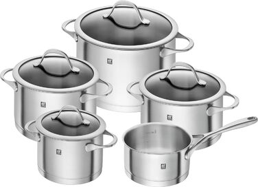 Набір каструль Zwilling 1006145, нержавіюча сталь 18/10, 7 літрів, сріблястий, 5 предметів