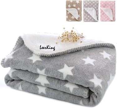 Флатуша плед для собак та котів LeerKing, 100 x 150 см, сірий. Двошаровий, м'який, для дивана, ліжка, авто. Можна прати.