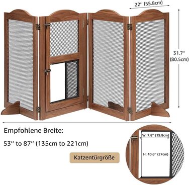 Захисний бар'єр для каміну Unipaws, огорожа для собак, перегородка, 6 панелей, без свердління, білий (коричневий)