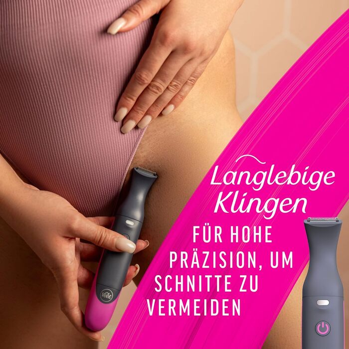 Триммер Veet Expert Intimate All-In-One: для обличчя, брів, інтимної зони та під пахвами - водонепроникний
