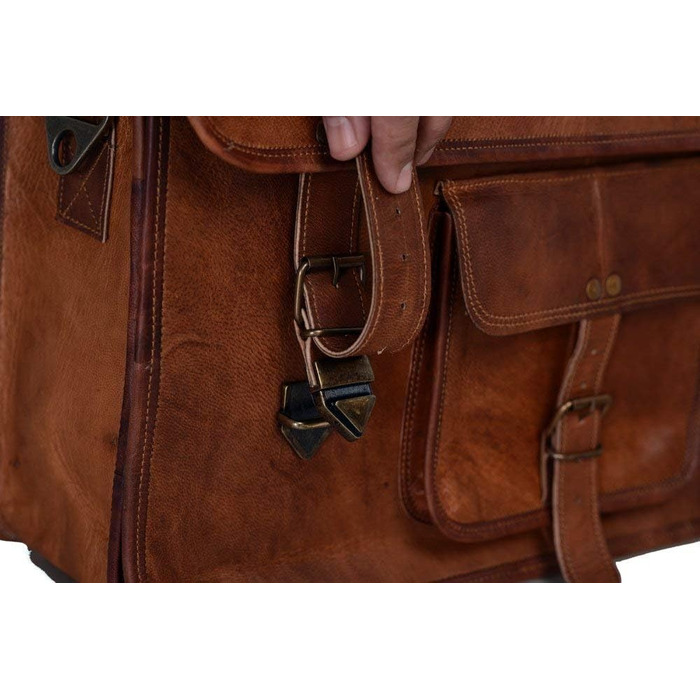 Сумка-портфель Komal's Passion Leather KPL 45.7 см (18 дюймів) шкіряна для ноутбука та документів, чоловіча сумка-месенджер