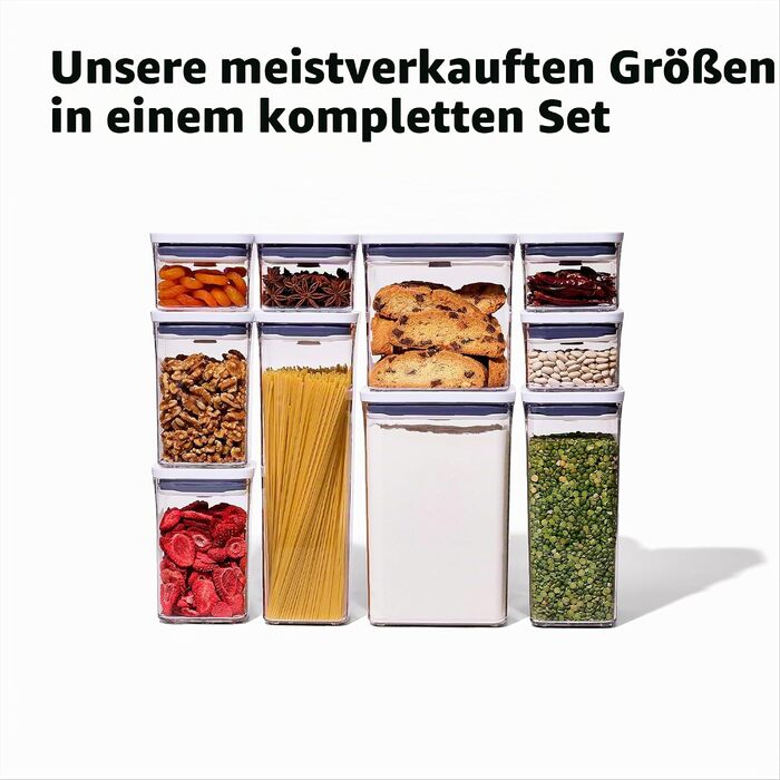 Набір контейнерів OXO Good Grips Pop, 5 шт., пластик, білий - для зберігання продуктів