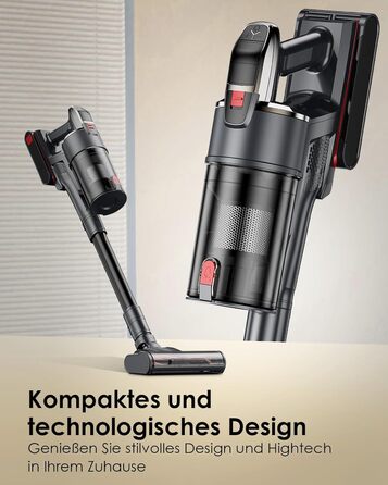 Бездротовий пилосос Linkifly A11: потужний акумуляторний пилосос, 600 Вт, 48 кПа, 60 хв роботи, технологія Anti-Tangle, для твердих підлог, килимів та плитки