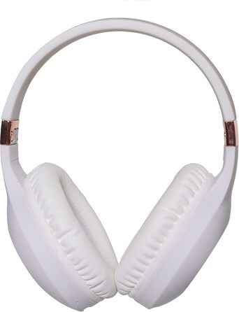 Навушники PowerLocus Bluetooth Over-Ear з мікрофоном, бездротові, складні, Hi-Fi стерео, глибокий бас, для телефону, планшета, ПК (Золотий Рожевий/Білий)