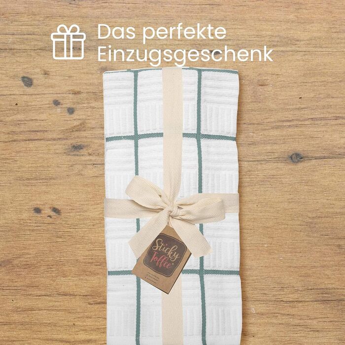 Sticky Toffee Dishcloths made from 100% cotton, terry cloth, 5 pieces, 40.6 x 71 cm, blue / aqua, soft, absorbent, for restaurant, bar, glassware, kitchen towels