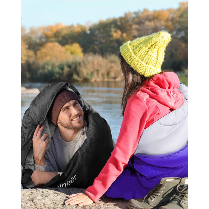 Спальний мішок Outdoor Sportneer для дорослих та дітей - легкий, портативний, для кемпінгу, походів, рюкзаків, 220x75см, фіолетовий