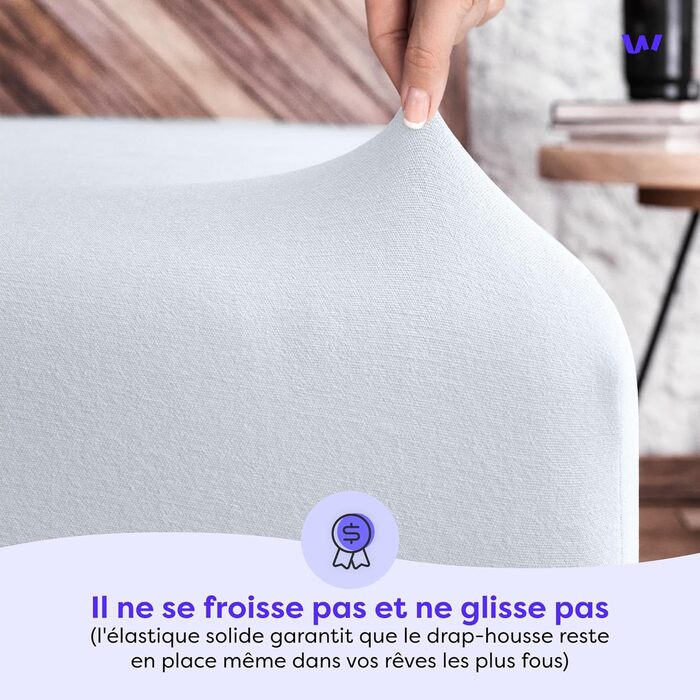 Wolkenfeld Box Spring Bed Fitted Sheet 180x200cm up to 200x220cm - up to 40cm Mattress Height - Premium Cotton Bed Sheet 180x200 | 180x220 | 200x200 for Box Spring and Water Beds - White