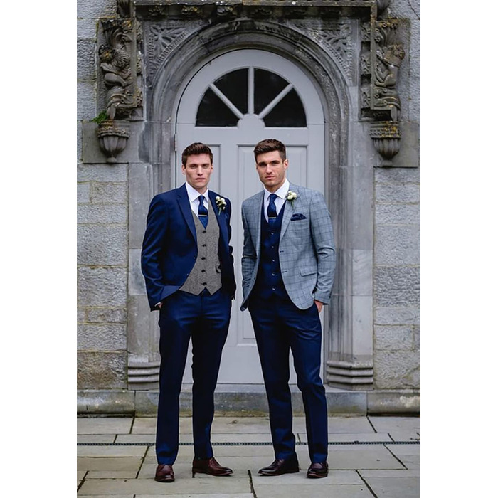 Жилет чоловічий RONGKI Showu з паєтками, Slim Fit, для вечірки, весілля, ділового стилю, елегантний, в стилі блейзера (XXL, візерунок 'єлочка', чорний/білий)