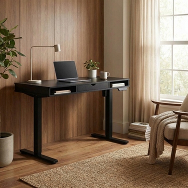 Прямокутний письмовий стіл Spacetronik 120 x 60 x 120 см, чорний