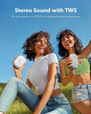 Soundcore Anker Select 4 Go: Портативна Bluetooth колонка, водонепроникна IP69, 20 годин роботи, для душу, подорожей та активного відпочинку (біла)