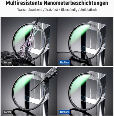 Фільтр NEEWER 82mm MC UV з 24-шаровим покриттям Nano, захисний фільтр з оптичного HD скла, водонепроникний, стійкий до подряпин, ультратонкий алюмінієвий корпус