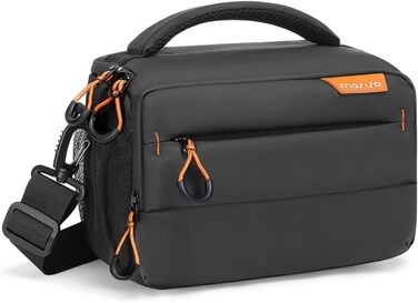 MOSISO Сумка для камери фотографа, водонепроникна сумка через плече для DSLR/SLR/беззеркальних камер Canon/Nikon/Sony, чорна
