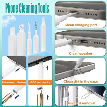 Набір для чищення VICHYIE 32 в 1: клавіатура, телефон, навушники AirPods, iPhone, планшет, ноутбук, монітор, камера