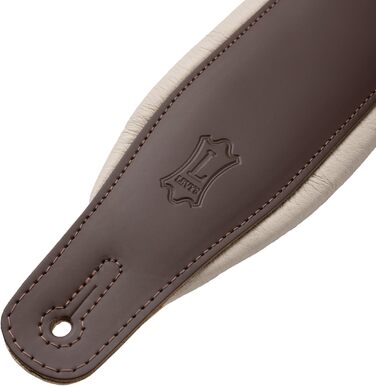 Гітарний ремінь Levy's Leathers Amped Series з натуральної шкіри (Колір: Коричневий / Кремовий)