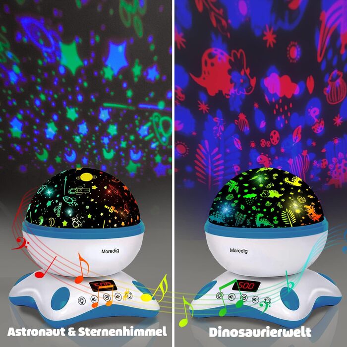 Moredig Night Light Starry Sky Projector for Kids with Remote Control, Timer, Night Light Baby Night Light for Children for Birthday Gift, Kids Room, Christmas Gifts - Black and White (D-blue and White)