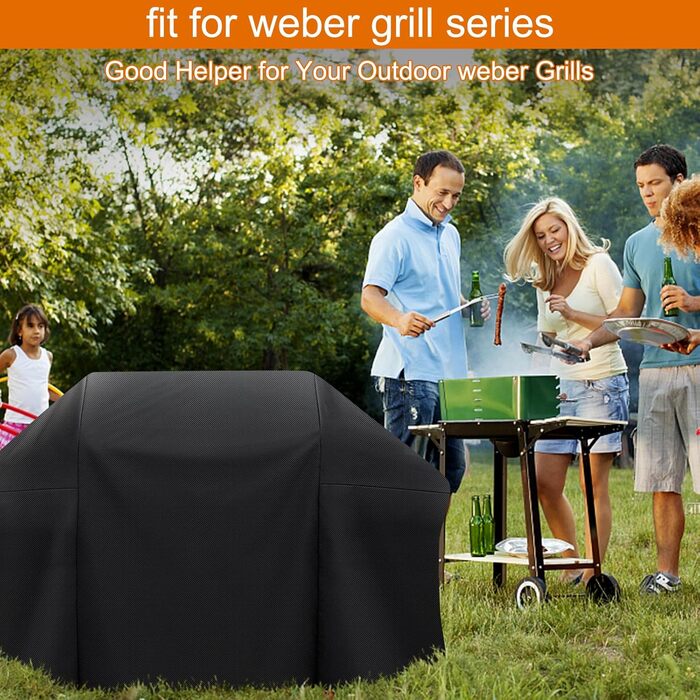 Чохол для гриля 208 см, водонепроникний, важкий, PU, для Weber Summit 600, Genesis 600, Char-Broil, Nexgrill, Dyna-glo
