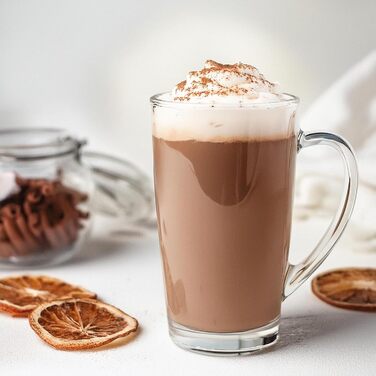 Набір склянок KROSNO Alex 4 шт. 400 мл (кава, чай, лате) - оригінальний дизайн, сумісність з посудомийною машиною