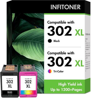 Комплект картриджів HP 302XL (чорний та кольоровий) для принтерів HP DeskJet 4520, 4525 — посилена ємність XL