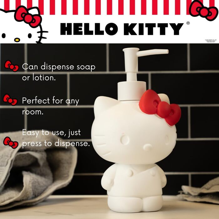 Диспенсер для мила Hello Kitty, колекційний, 294 мл, полімер, офіційна ліцензія Franco