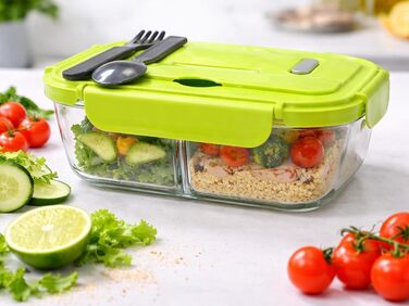 Набір контейнерів для зберігання продуктів Visario Glas 20 шт (10 контейнерів + 10 кришок) - 5x1.04л + 5x0.37л | Скло Borosilicate | Герметичні, BPA-free | Для мікрохвильовки, духовки та посудомийки
