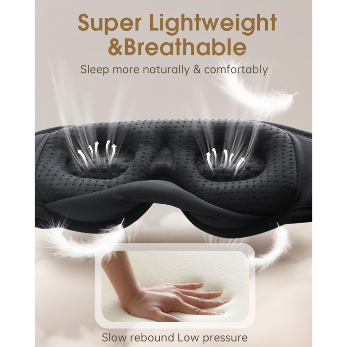 Маска для сну Musicozy з навушниками | Bluetooth 5.4, блокування світла, для подорожей, преміум-якість | Подарунок для чоловіків та жінок (Сірий)