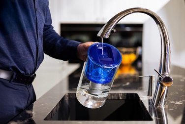 Скляний фільтр-кувшин Wessper D2 BOROSILICATE 3л, синій + 4 фільтри