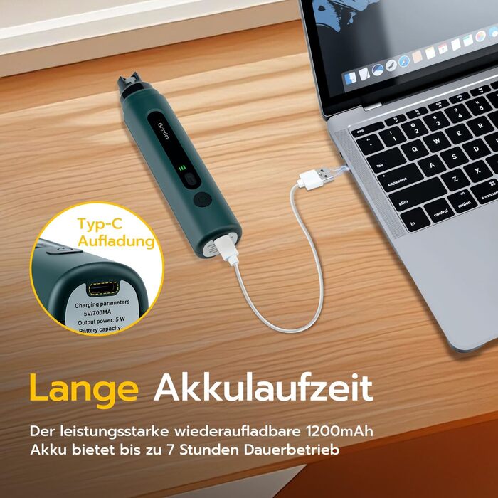 Електричний точило для кігтів домашніх тварин Mcbazel для котів та собак, тихий точило для собак з LED-підсвіткою, регульований з 5 швидкостями, точило для кігтів, алмазний шліфувальний диск