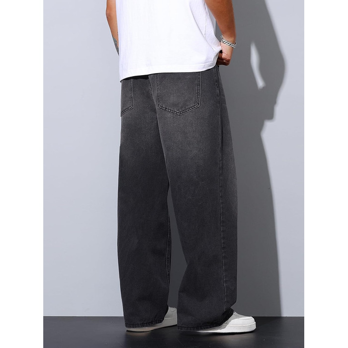 Чоловічі джинси Zewool Baggy Y2K чорні, широкі, вільні, стиль Hip Hop, розмір M