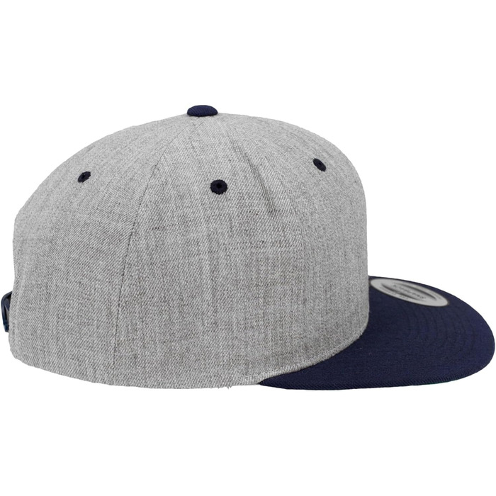 Кепка Flexfit Unisex Classic Snapback двоколірна, універсальний розмір (Heather/Navy)