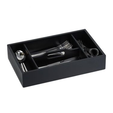 Relaxdays Cutlery Box with Carrying Handle