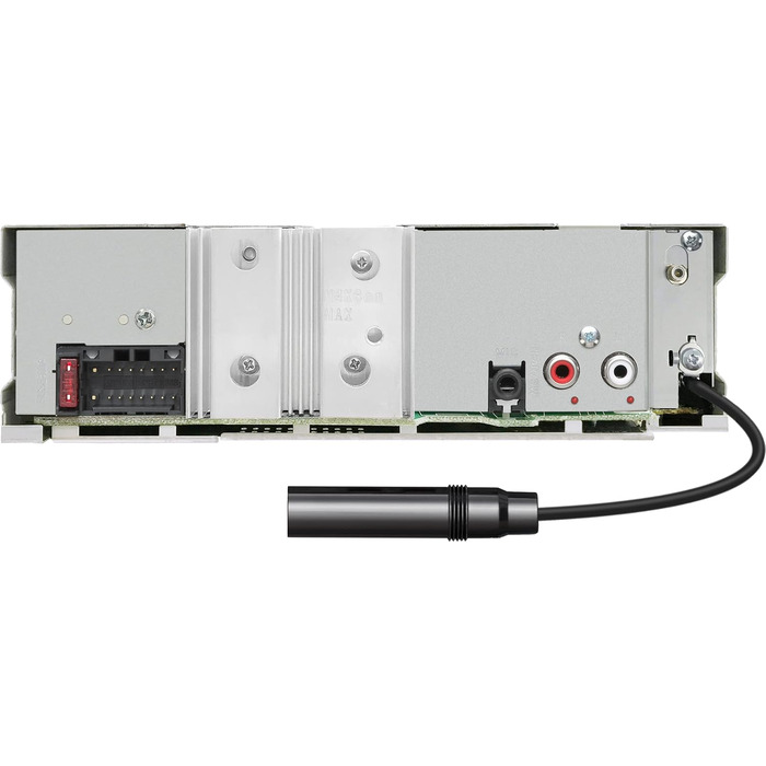 Автомагнітола JVC KD-X282DBT з USB, DAB+, Bluetooth, мікрофоном, AUX, саундпроцесором, 4x50 Вт, червоне підсвічування кнопок
