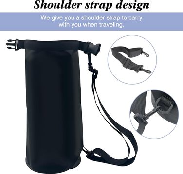 Велика переносна сумка для тварин, 15 л, чорна. Водонепроникна, для кемпінгу та походів.