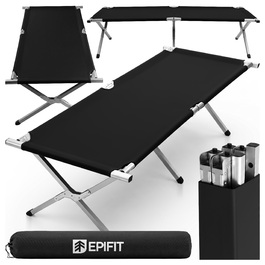 Польове ліжко Epifit 190 см x 72,5 см, чорне