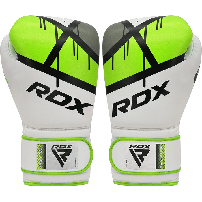 Боксерські рукавички RDX для дітей 6oz, Junior Training, Maya Hide, шкіра, вентильована долоня, Муай Тай, ММА, кікбоксинг, спаринги, удари по мішечку, удари по лапах, зелені