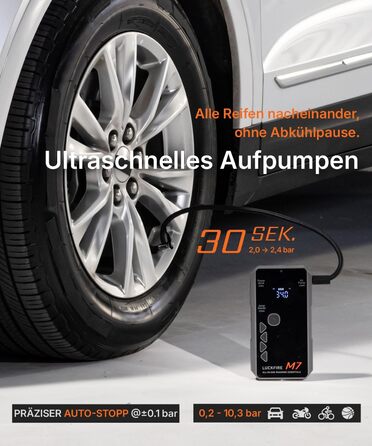 Powerbank для авто Smart Starthilfe з компресором, 12V, 60Wh - Запуск двигуна та підкачка шин, до 8.5л бензину/6.5л дизелю