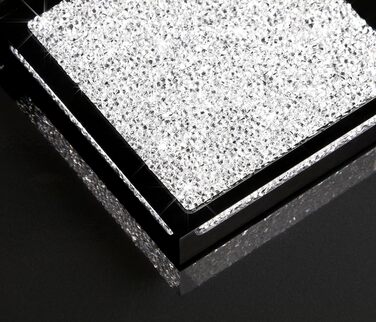 Luxurious Coaster Embellished with Swarovski Crystals/Elegant Table Decoration (1 piece - black)