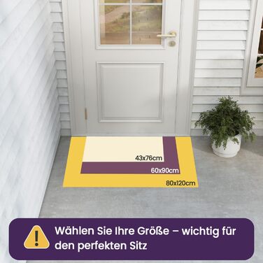 Дексі килимок для дому та вулиці 43 x 76 см, антиковзкий, водонепроникний, міцний, сірий