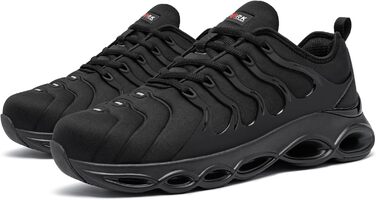 Чоловічі робочі черевики LARNMERN з металевим підноском, зручні, дихаючі, антипрокольні, легкі, модна модель, розміри 36-50 EU, чорний колір