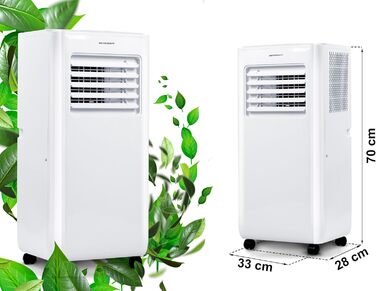 Мобільний кондиціонер Berdsen 5-в-1 10000 BTU: охолодження, осушення, вентиляція, авто- та нічний режими, керування Tuya Smart App, енергоефективний