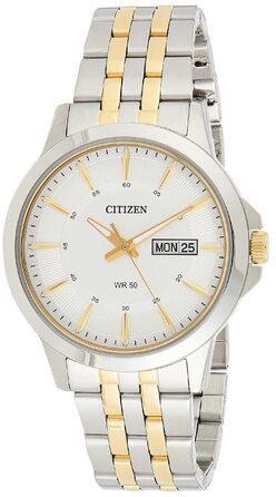 Чоловічий годинник Citizen з кварцовим механізмом на сталевому браслеті (сріблястий)