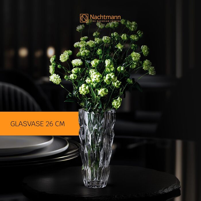 Скляна ваза Nachtmann Quartz 26 см, 88332 - ваза з кришталевого скла, для квітів, декор столу, придатна для миття в посудомийній машині