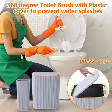 Набір аксесуарів для ванної кімнати RotateGold-Gray (10 шт., сірий)