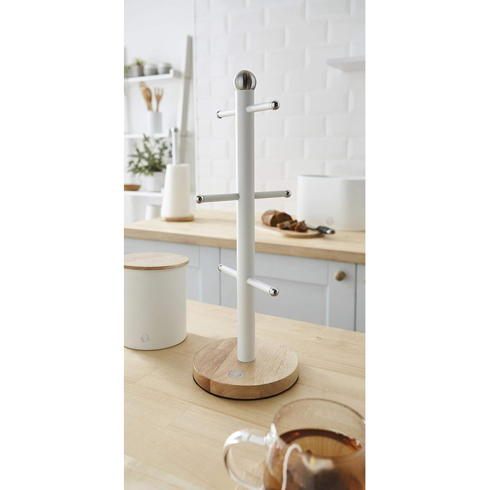 Swan Nordic Cup Holder, Carbon Steel, White, H38 x W15 x D15cm