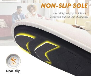 Тапочки чоловічі COFACE з фетру, теплі, зручні, пухнасті, з антиковзною гумовою підошвою, розмір 40-49 (Бежево-білий, 41 EU)