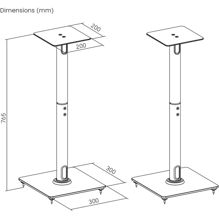 Підставка для акустики 2 шт. HS35L - міцна, з антирезонансним килимком, змінними ніжками, для стабільного положення та чистого звуку