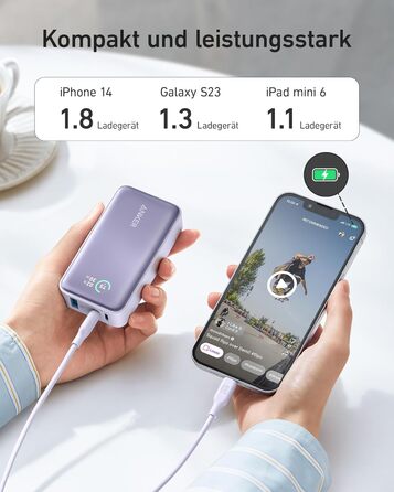 Powerbank Anker 10000mAh PowerCore з Power Delivery (PD 30W) та Power IQ 3.0 - чорний
