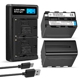 Акумулятор Sony NP-F970 8800mAh (2 шт.) + USB зарядний пристрій для NP-F960/950/930/550/570/750 для відеокамер, моніторів, світла