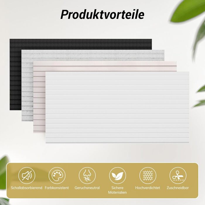 Акустичні панелі TONOR самоклеючі для звукоізоляції, шумопоглищаючі панелі для стін у студію, офіс та дім, 120x60x1.9 см, чорні (4 шт)